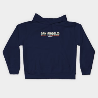 Retro San Angelo Texas Kids Hoodie